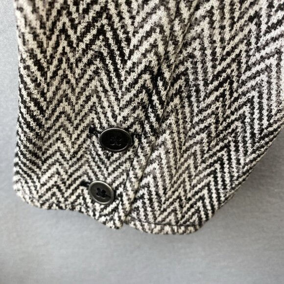 Aeropostale Eighty-Seven Blazer Womens L Espresso Cream Chevron Pattern Academia - Picture 10 of 13